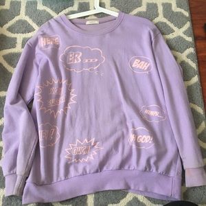 Oversized Purple graphic sweater